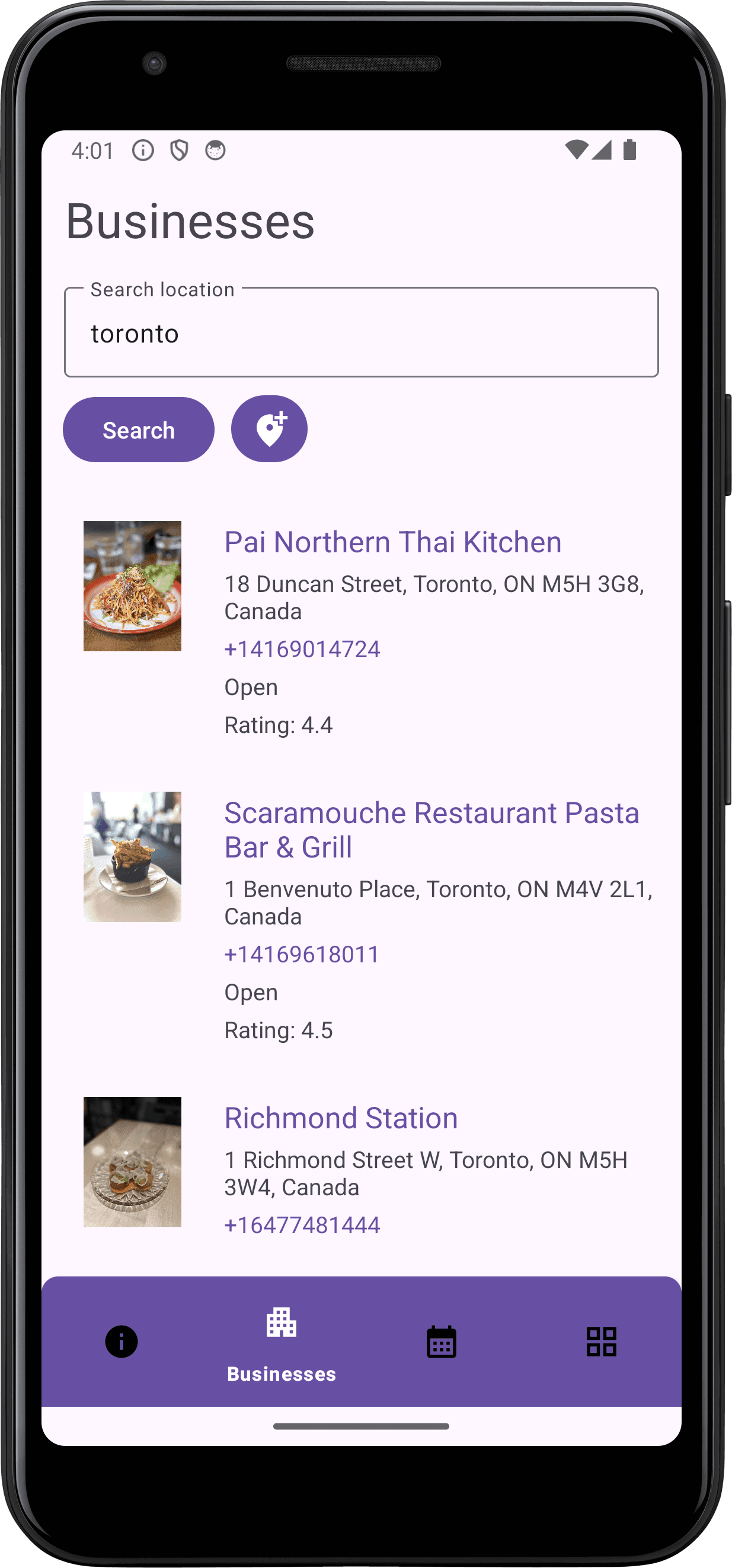 Business Finder App