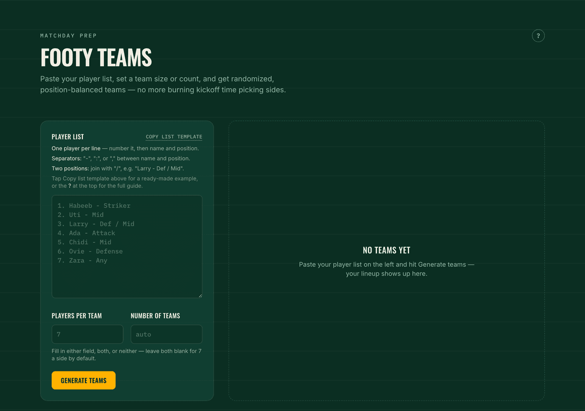 Footy Teams screenshot 1